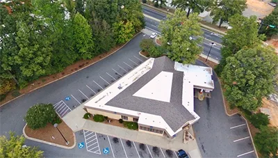 A K-Town Roofing re-roof of a bank branch